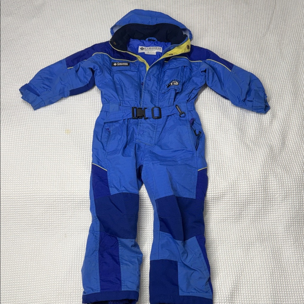 Columbia Two-Tone Blue Youth Snow Suit with Hood -Size 4/5